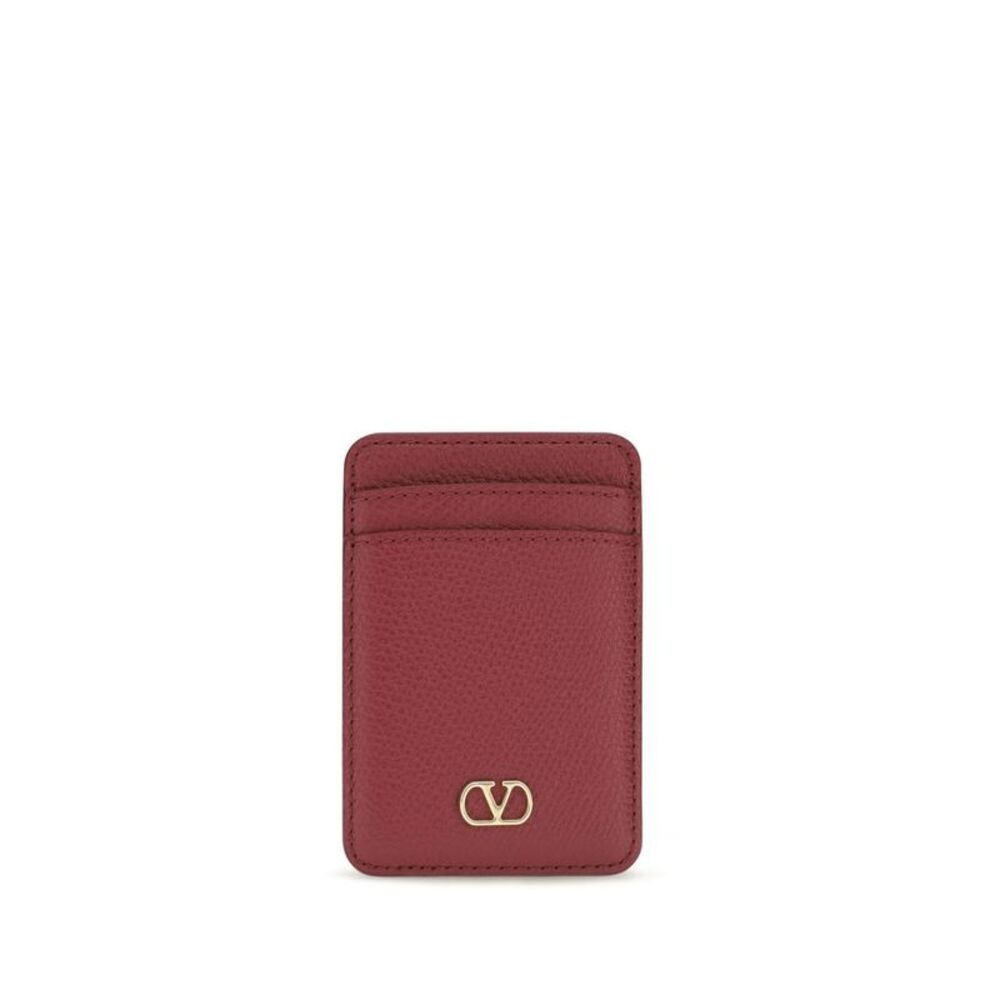 Valentino Garavani Red Calf Leather Bos Taurus Women's Wallet